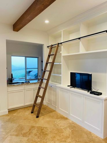 Custom cabinets with white color paint