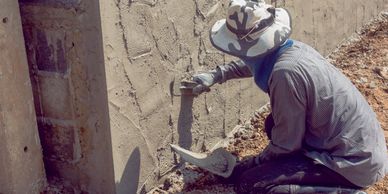 Stucco application or patching with the help of Picasso Construction Inc.  