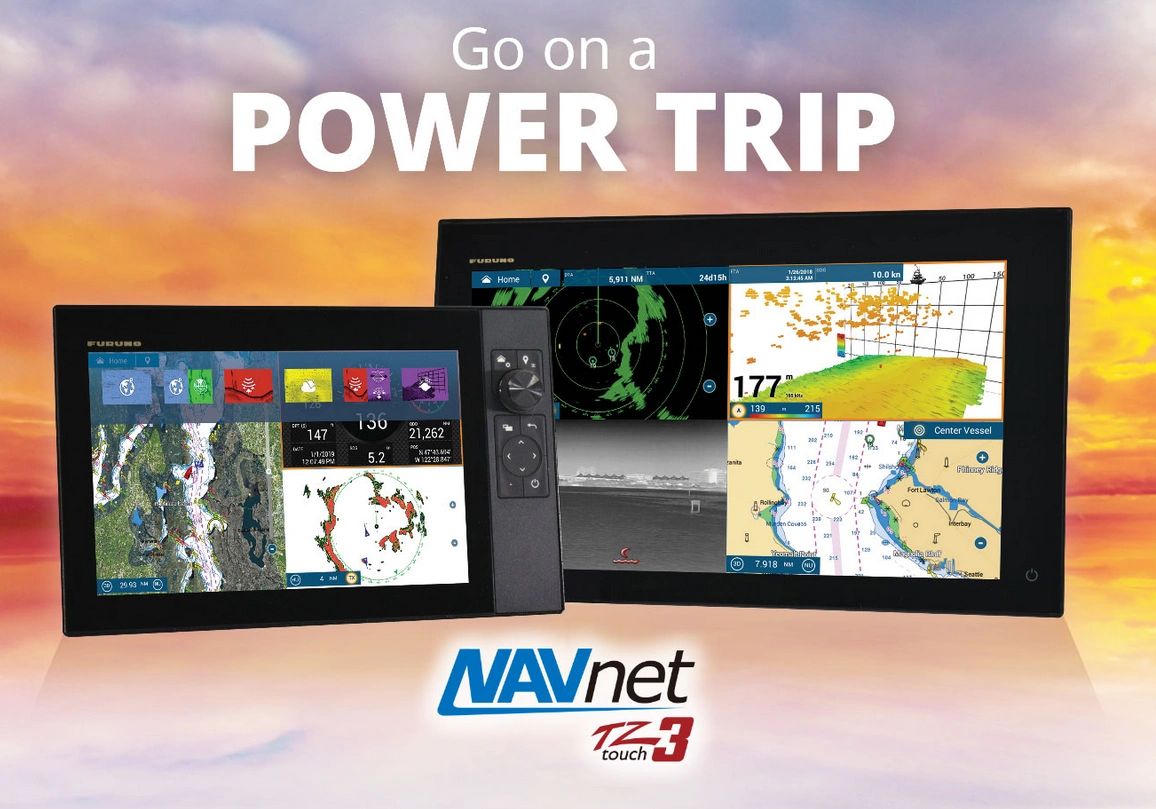 Furuno TZT3 chart plotter and multifunction display