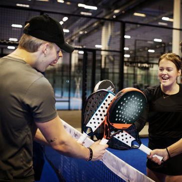 man and women play padel in sheffield yorkshire