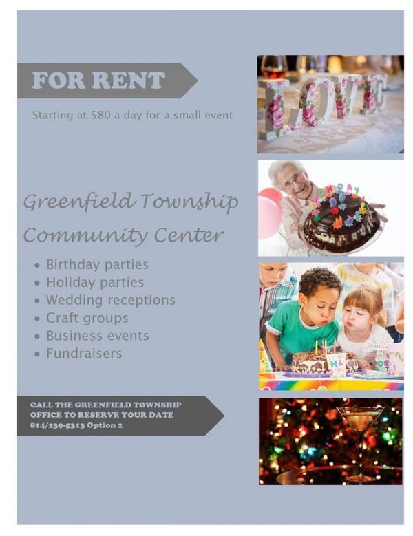 Greenfeild Township Community Center Event details