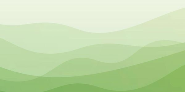 Abstract landscape with layered green hills in soft gradients.