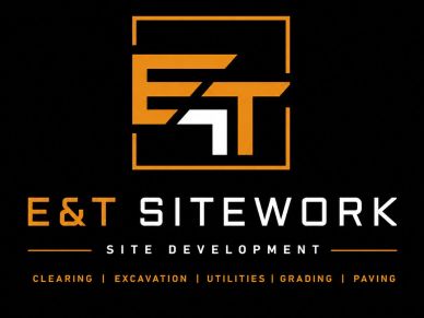 Logo of E&amp;T Sitework, specializing in site development services.
