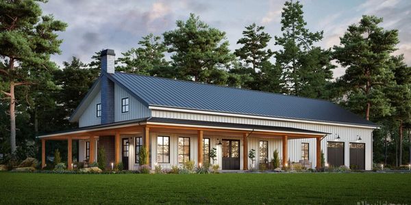 Beautiful Pole Barn structure used to create an amazing custom home.