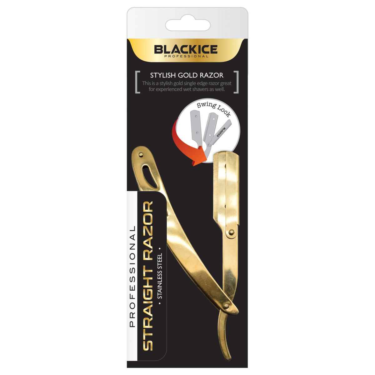STRAIGHT RAZOR [GOLD HANDLE / GOLD LOCK]