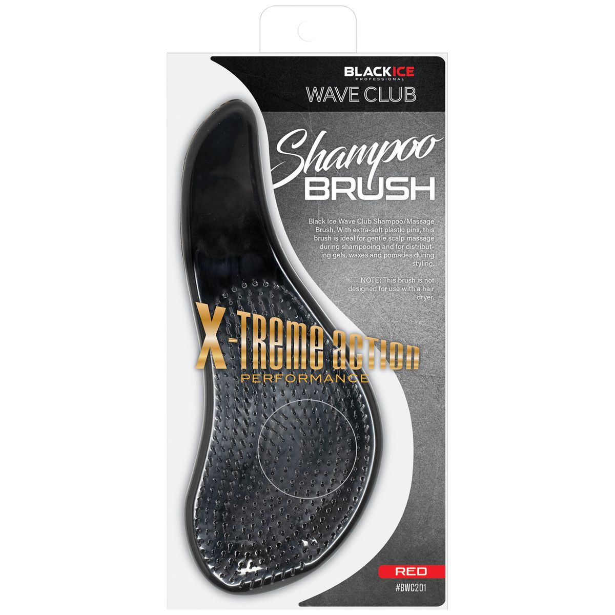 BLACK ICE WAVE CLUB SHAMPOO BRUSH
