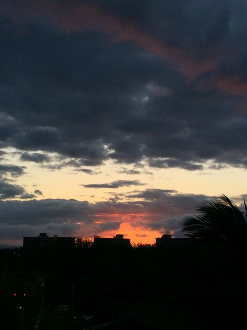 A clouded sunset over Kaanapali