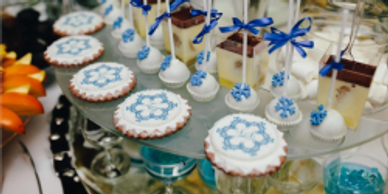 Bar Mitzvah desert, meats and fruit station