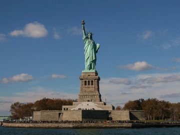 The Statue of Liberty is a colossal neoclassical sculpture on Liberty Island in New York Harbor in New York, in the United States. The Statue of Liberty was a gift from the French people commemorating the alliance of France and the United States during the American Revolution. Yet, it represented much more to those individuals who proposed the gift. A photograph of Edouard de Laboulaye from the Galerie Contemporaine collection.