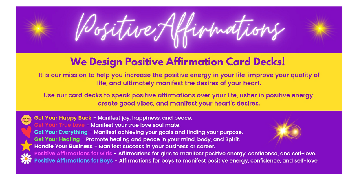 We Design Positive Affirmations Card Decks!