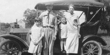 Tom and Lillie Hebert Fortin with daughters Zita and Bernice, circa 1922.