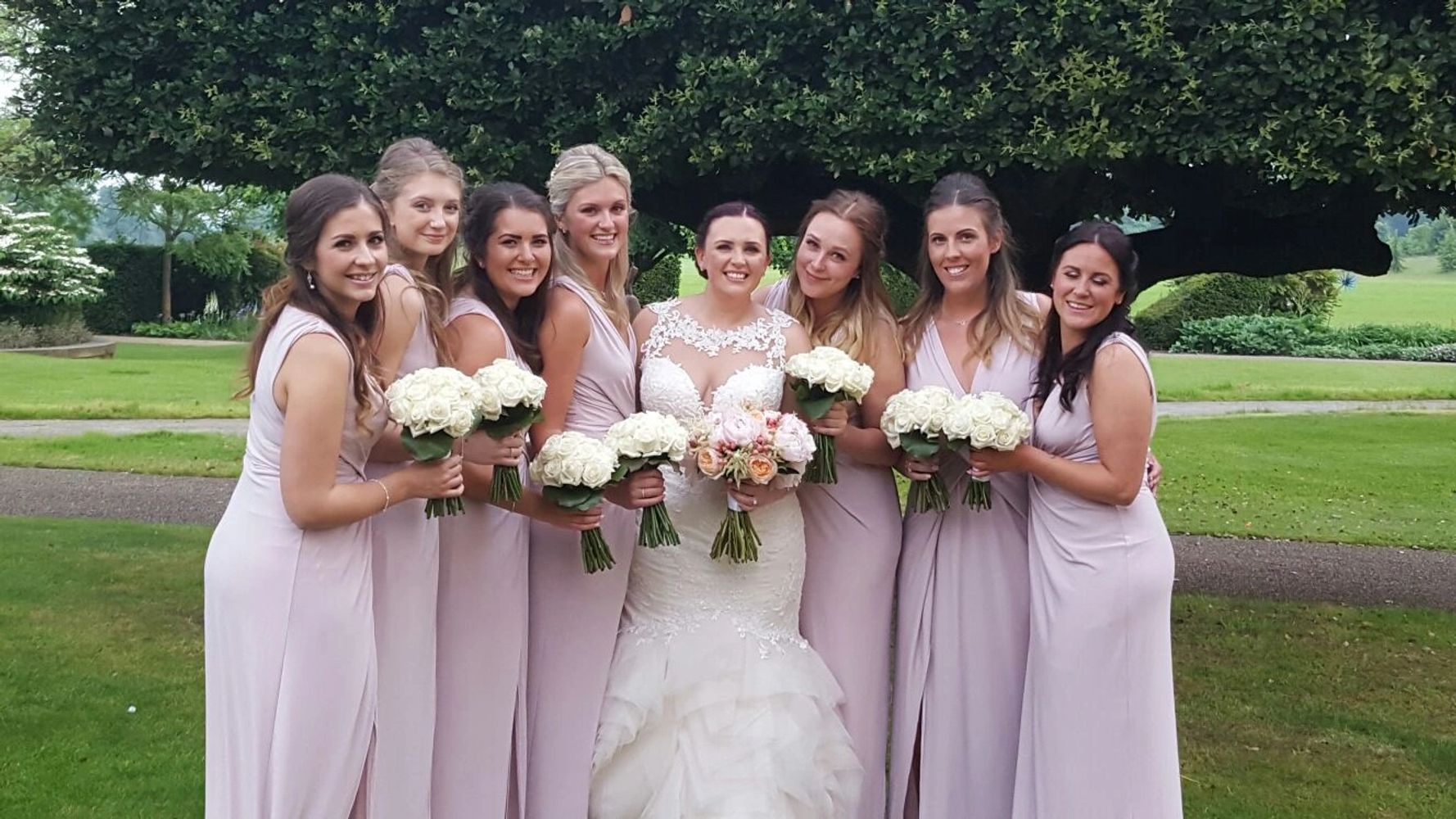 Confetti and hotsell lace bridesmaid dresses