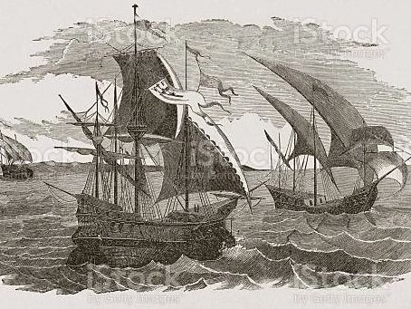 Arrival of Cortez & many ships