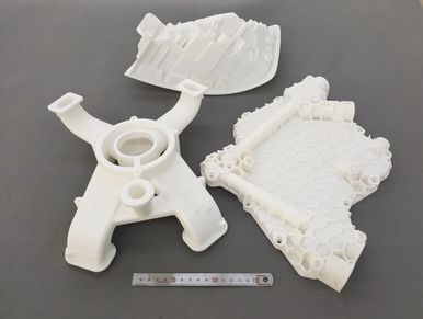 3D print parts; consultancy; application development, Materialise, bluesint, S100, waste powder