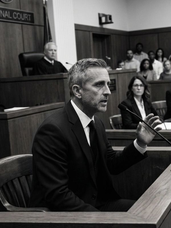 Investigator testifying in court