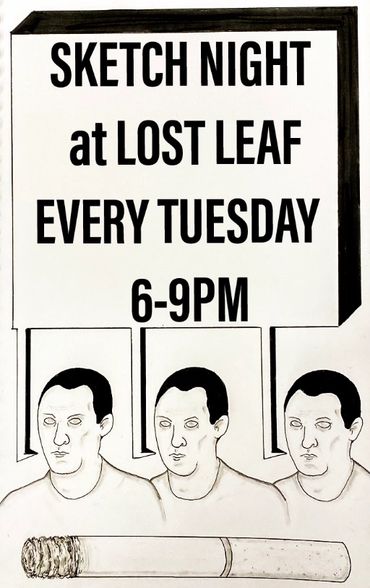 Flyer drawing by hand.