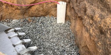Foundation pump pit in Johnston Rhode island 