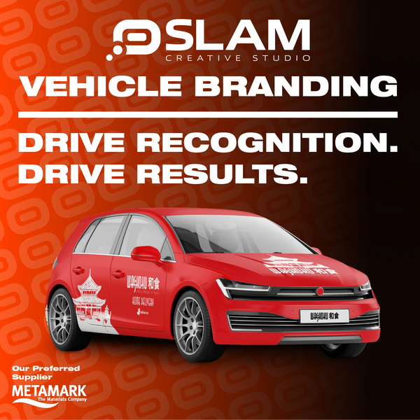 Social media advert showing vehicle graphics