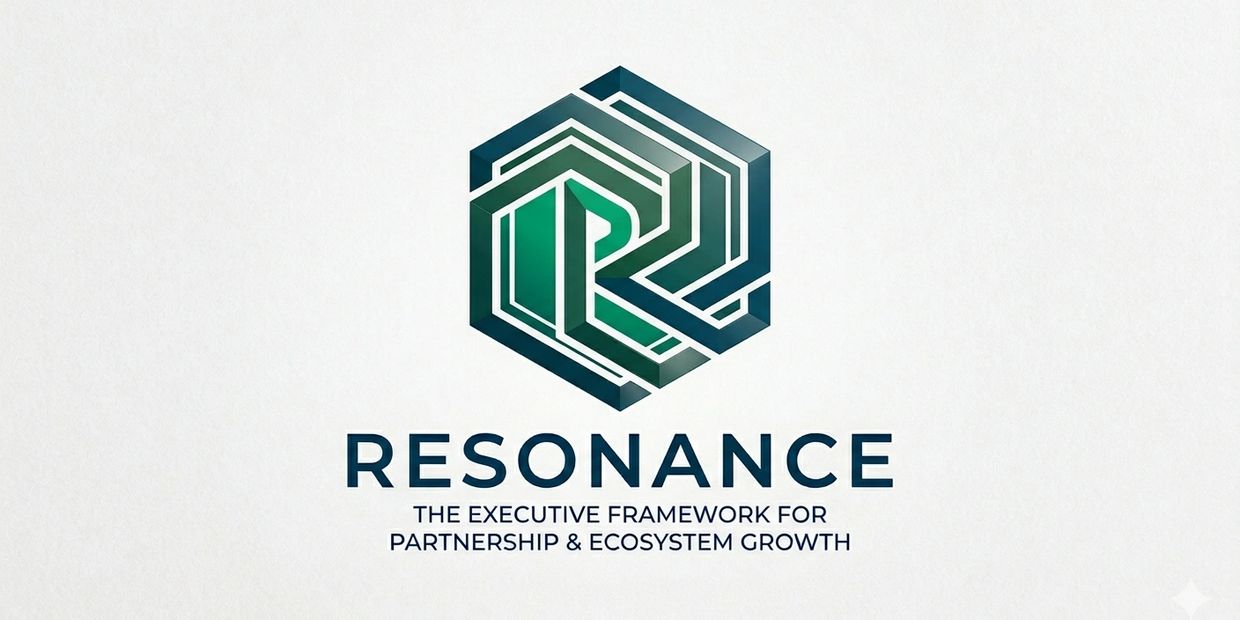 Hexagonal logo with the word 'RESONANCE' and a tagline about partnership and ecosystem growth.