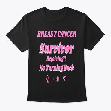 Black shirt with pink lettering