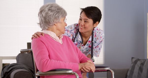 PSW providing companionship and caregiving to patient