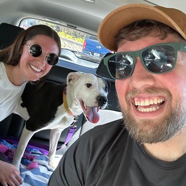 Russell is so happy to come home with us!