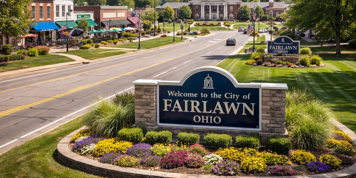 WELCOME TO THE CITY OF FAIRLAWN OHIO SIGN