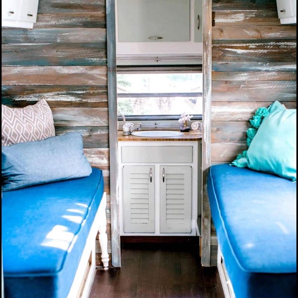 Cozy Twin Beds in Coastal Tin Can 