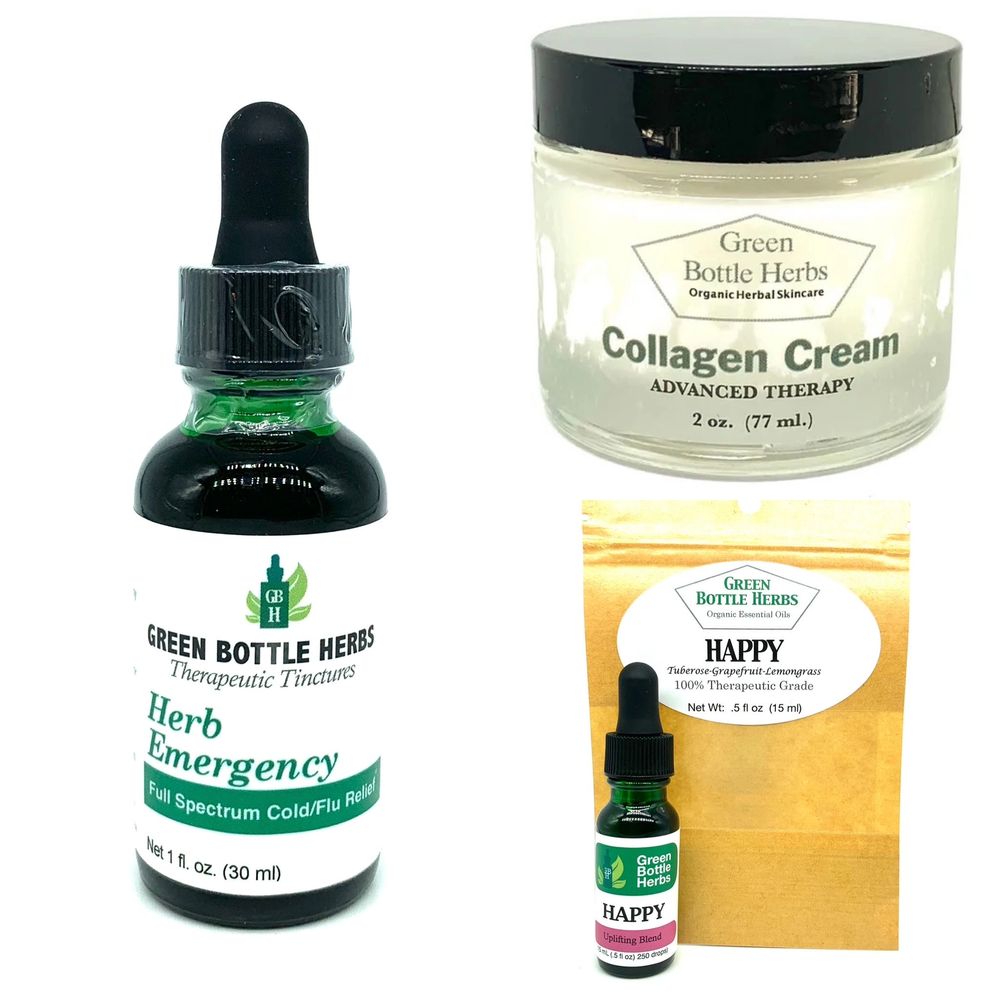 Green Bottle Herbs Herbs, Essential Oils