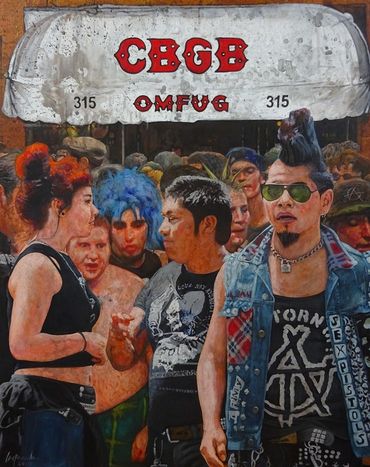 "CBGB" Acrylic on Canvas, 20"x30", Year:2017