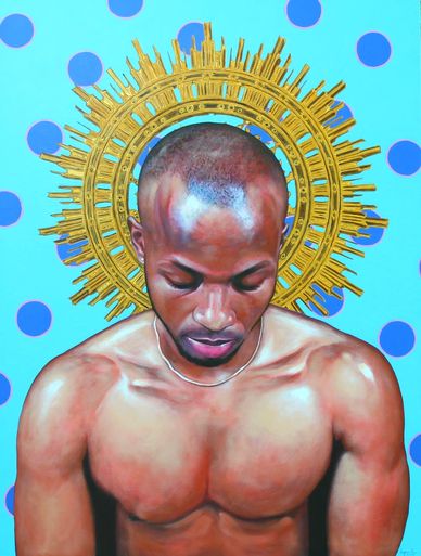 Archangel Gabriel
Acrylic on canvas, 29.5" × 39.5" (2025)