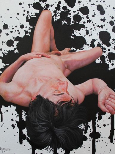 Homophobia Kills: Case Number 17
Acrylic on canvas, 16" × 20" (2020)