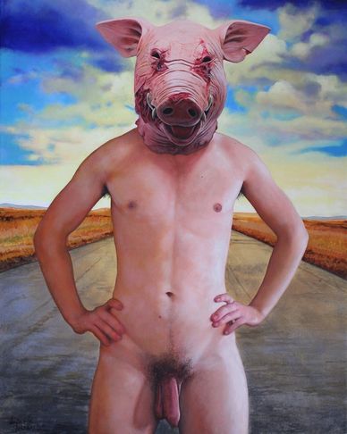 Pig-Boy
Acrylic on canvas, 16" × 20" (2020)