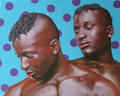 Adam and Eve
Acrylic on canvas, 16" × 20" (2021)