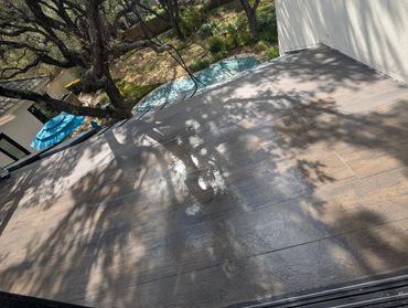 Tiled deck completed