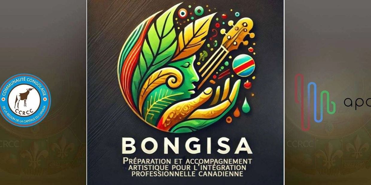 Logo du programme Bongisa, Réseau Ontario, APCM, et Communauté Congolaise Ottawa-Gatineau CCRCC.