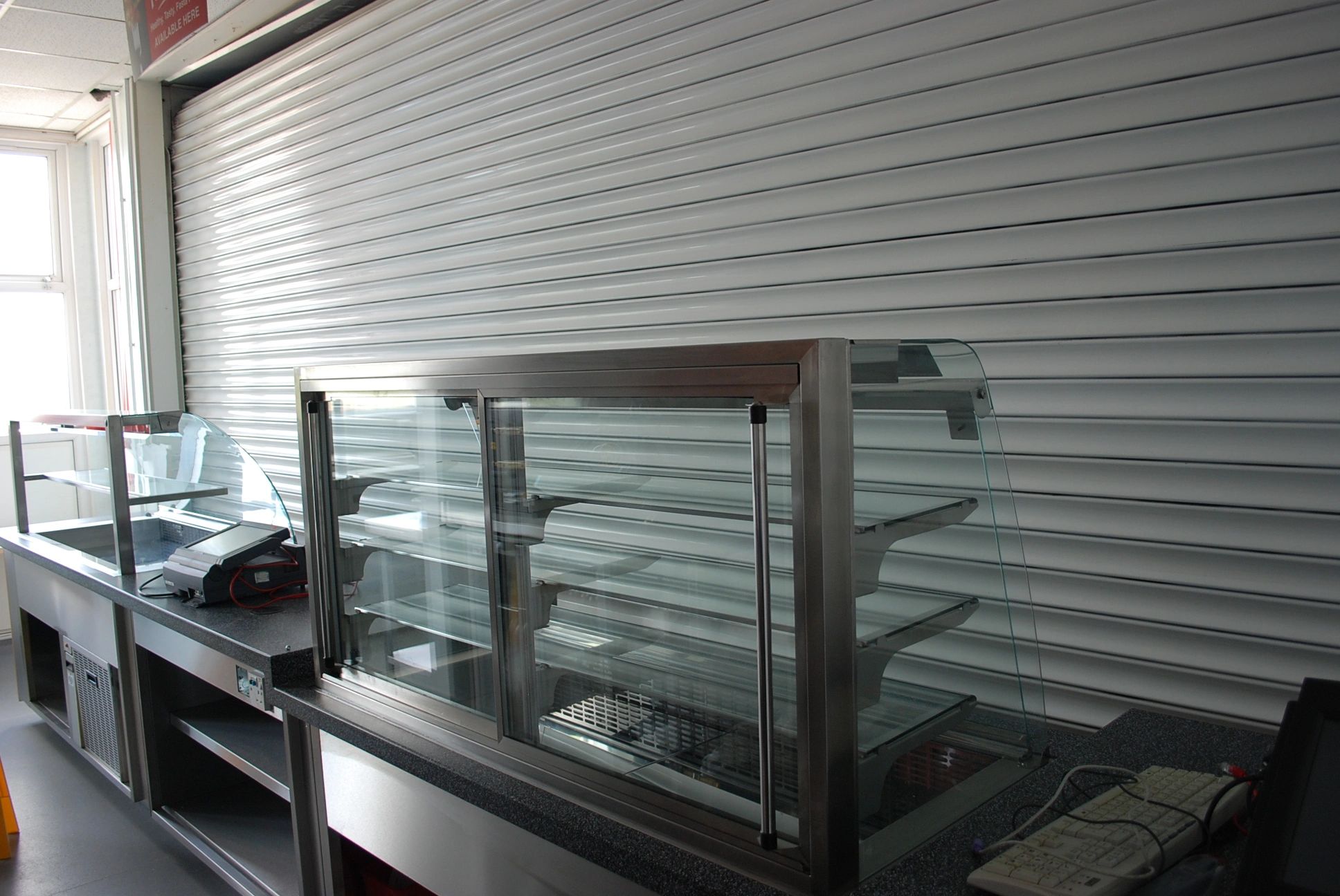 servery roller shutter with servery counter