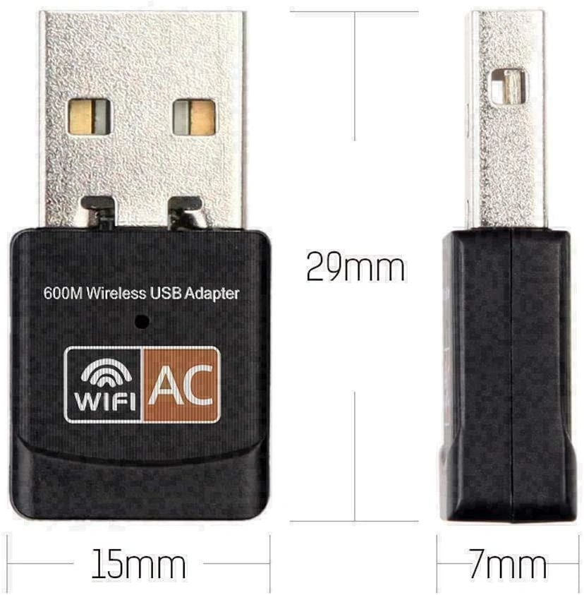 NEW AC600 Mbps Dual Band 2.4/5Ghz Wireless USB Mini WiFi Network Adapter  802.11 Mini Wireless