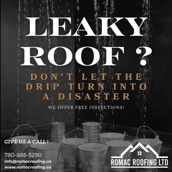 Leaky roof? Get free inspections and call Romac Roofing LTD today.