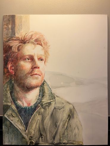 In Between.
Watercolor on clapboard, 40x50 cm