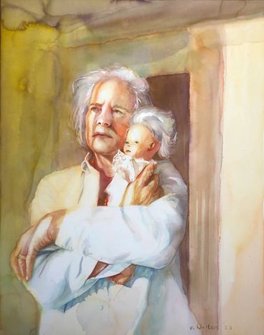 Watercolor on encaustic bord.
2023