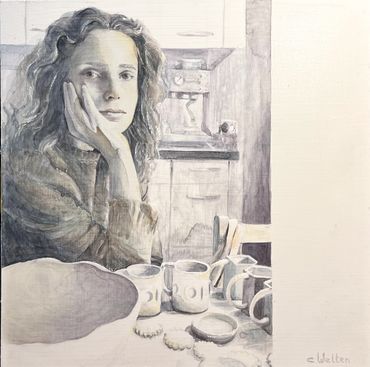 Only Grays.
Transparent wc on die claybord, 30x30 cm