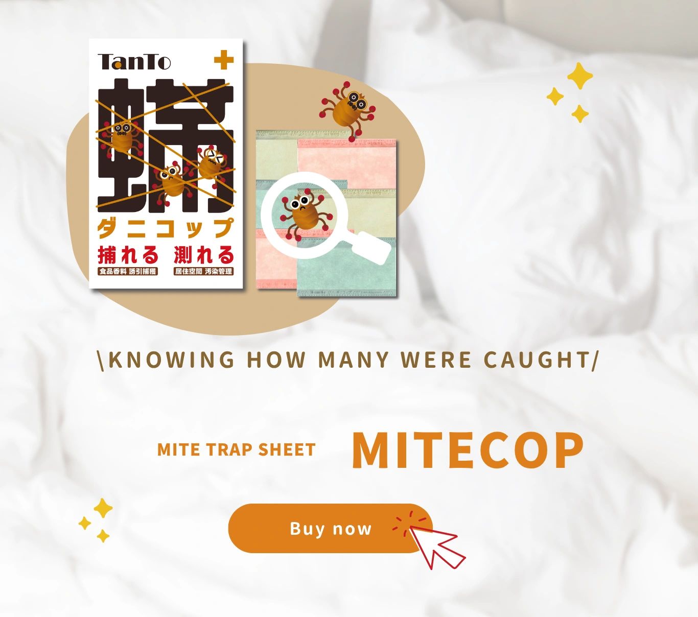 Mite removal sheet - you can see how many mites you've caught