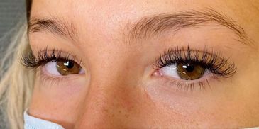 Classic natural lash extensions  at Bombshell Beauty Co. in Frederick & Walkersville Maryland