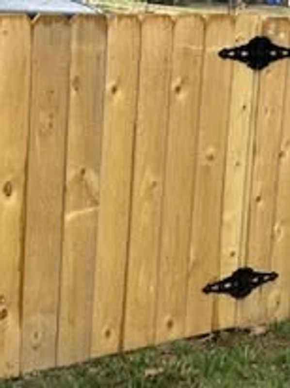 After this fence was built a new gate was added in the exisiting fence line in Newburgh, Indiana