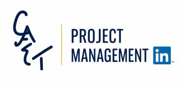 Logo for CAIT Project Management with LinkedIn icon.