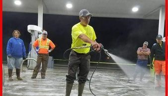 Pressure Wash Training in the United States on gas stations