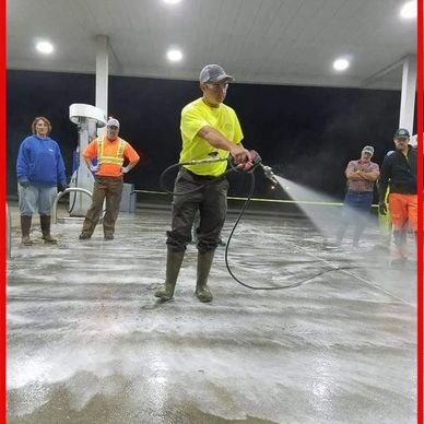 Pressure Wash Training in the United States on gas stations