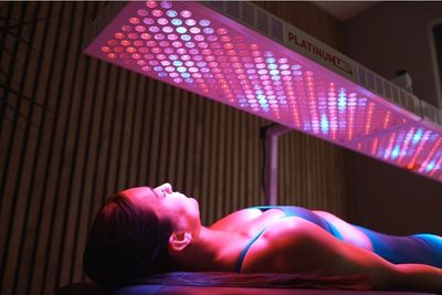 Patient getting Red Light Therapy Treatment