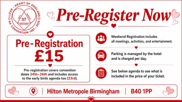 Pre-registration for £15 at Hilton Metropole Birmingham.